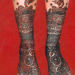 Фото Мехенди на голени от 17.09.2018 №011 - Mehendi on the lower leg - tatufoto.com
