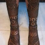 Фото Мехенди на голени от 17.09.2018 №012 - Mehendi on the lower leg - tatufoto.com