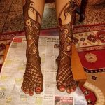 Фото Мехенди на голени от 17.09.2018 №018 - Mehendi on the lower leg - tatufoto.com
