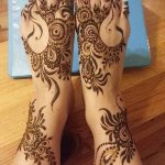 Фото Мехенди на голени от 17.09.2018 №025 - Mehendi on the lower leg - tatufoto.com