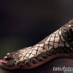 Фото Мехенди на голени от 17.09.2018 №030 - Mehendi on the lower leg - tatufoto.com