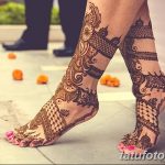 Фото Мехенди на голени от 17.09.2018 №042 - Mehendi on the lower leg - tatufoto.com