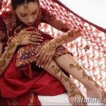 Фото Мехенди на голени от 17.09.2018 №044 - Mehendi on the lower leg - tatufoto.com