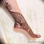 Фото Мехенди на голени от 17.09.2018 №045 - Mehendi on the lower leg - tatufoto.com