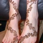 Фото Мехенди на голени от 17.09.2018 №069 - Mehendi on the lower leg - tatufoto.com