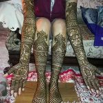 Фото Мехенди на голени от 17.09.2018 №070 - Mehendi on the lower leg - tatufoto.com