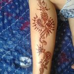 Фото Мехенди на голени от 17.09.2018 №093 - Mehendi on the lower leg - tatufoto.com