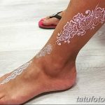 Фото Мехенди на голени от 17.09.2018 №095 - Mehendi on the lower leg - tatufoto.com