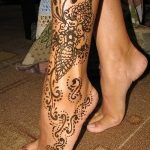 Фото Мехенди на голени от 17.09.2018 №096 - Mehendi on the lower leg - tatufoto.com