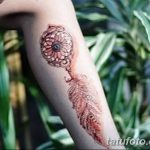 Фото Мехенди на голени от 17.09.2018 №118 - Mehendi on the lower leg - tatufoto.com