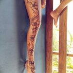 Фото Мехенди на голени от 17.09.2018 №119 - Mehendi on the lower leg - tatufoto.com