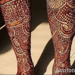 Фото Мехенди на голени от 17.09.2018 №130 - Mehendi on the lower leg - tatufoto.com