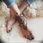 Фото Мехенди на голени от 17.09.2018 №140 - Mehendi on the lower leg - tatufoto.com