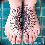 Фото Мехенди на ступне (рисунки хной) от 08.09.2018 №014 - Mehendi foot - tatufoto.com