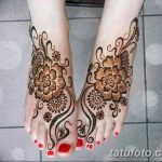 Фото Мехенди на ступне (рисунки хной) от 08.09.2018 №028 - Mehendi foot - tatufoto.com