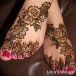 Фото Мехенди на ступне (рисунки хной) от 08.09.2018 №037 - Mehendi foot - tatufoto.com