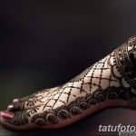 Фото Мехенди на ступне (рисунки хной) от 08.09.2018 №142 - Mehendi foot - tatufoto.com