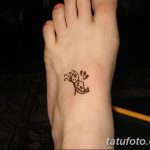 Фото Мехенди на ступне (рисунки хной) от 08.09.2018 №174 - Mehendi foot - tatufoto.com