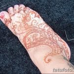 Фото Мехенди на ступне (рисунки хной) от 08.09.2018 №181 - Mehendi foot - tatufoto.com