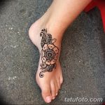 Фото Мехенди на ступне (рисунки хной) от 08.09.2018 №187 - Mehendi foot - tatufoto.com