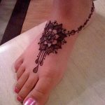 Фото Мехенди на ступне (рисунки хной) от 08.09.2018 №209 - Mehendi foot - tatufoto.com