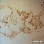 Фото Эскиз тату купидон от 11.09.2018 №017 - Sketch of tattoo cupid - tatufoto.com