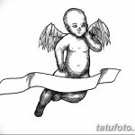 Фото Эскиз тату купидон от 11.09.2018 №024 - Sketch of tattoo cupid - tatufoto.com