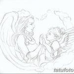 Фото Эскиз тату купидон от 11.09.2018 №030 - Sketch of tattoo cupid - tatufoto.com