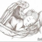 Фото Эскиз тату купидон от 11.09.2018 №034 - Sketch of tattoo cupid - tatufoto.com