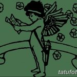 Фото Эскиз тату купидон от 11.09.2018 №038 - Sketch of tattoo cupid - tatufoto.com