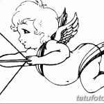 Фото Эскиз тату купидон от 11.09.2018 №045 - Sketch of tattoo cupid - tatufoto.com