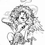 Фото Эскиз тату купидон от 11.09.2018 №050 - Sketch of tattoo cupid - tatufoto.com