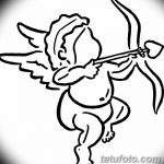 Фото Эскиз тату купидон от 11.09.2018 №080 - Sketch of tattoo cupid - tatufoto.com