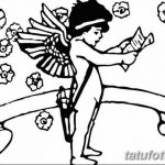 Фото Эскиз тату купидон от 11.09.2018 №102 - Sketch of tattoo cupid - tatufoto.com