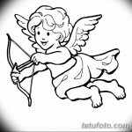 Фото Эскиз тату купидон от 11.09.2018 №114 - Sketch of tattoo cupid - tatufoto.com