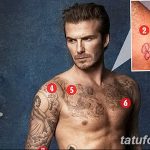 Фото тату Дэвида Бекхэма от 17.09.2018 №003 - tattoo of David Beckham - tatufoto.com