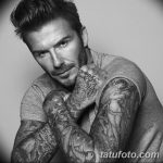 Фото тату Дэвида Бекхэма от 17.09.2018 №014 - tattoo of David Beckham - tatufoto.com
