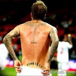 Фото тату Дэвида Бекхэма от 17.09.2018 №037 - tattoo of David Beckham - tatufoto.com