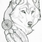 Фото тату волк и перо от 21.09.2018 №030 - tattoo wolf and feather - tatufoto.com