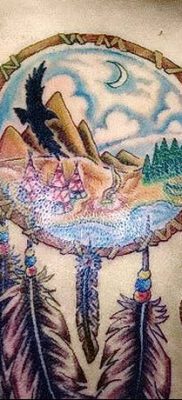 Фото тату волк и перо от 21.09.2018 №048 — tattoo wolf and feather — tatufoto.com