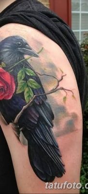 Фото тату ворон от 15.09.2018 №112 — raven tattoos — tatufoto.com