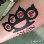 Фото тату кастет от 11.09.2018 №005 - tattoo brass knuckles - tatufoto.com