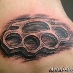 Фото тату кастет от 11.09.2018 №007 - tattoo brass knuckles - tatufoto.com