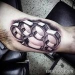 Фото тату кастет от 11.09.2018 №013 - tattoo brass knuckles - tatufoto.com