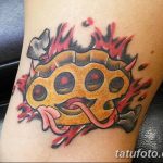 Фото тату кастет от 11.09.2018 №029 - tattoo brass knuckles - tatufoto.com