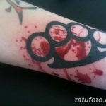 Фото тату кастет от 11.09.2018 №045 - tattoo brass knuckles - tatufoto.com