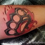 Фото тату кастет от 11.09.2018 №053 - tattoo brass knuckles - tatufoto.com