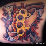Фото тату кастет от 11.09.2018 №067 - tattoo brass knuckles - tatufoto.com