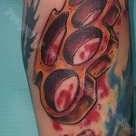 Фото тату кастет от 11.09.2018 №075 - tattoo brass knuckles - tatufoto.com