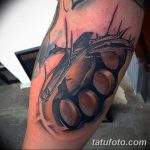 Фото тату кастет от 11.09.2018 №076 - tattoo brass knuckles - tatufoto.com